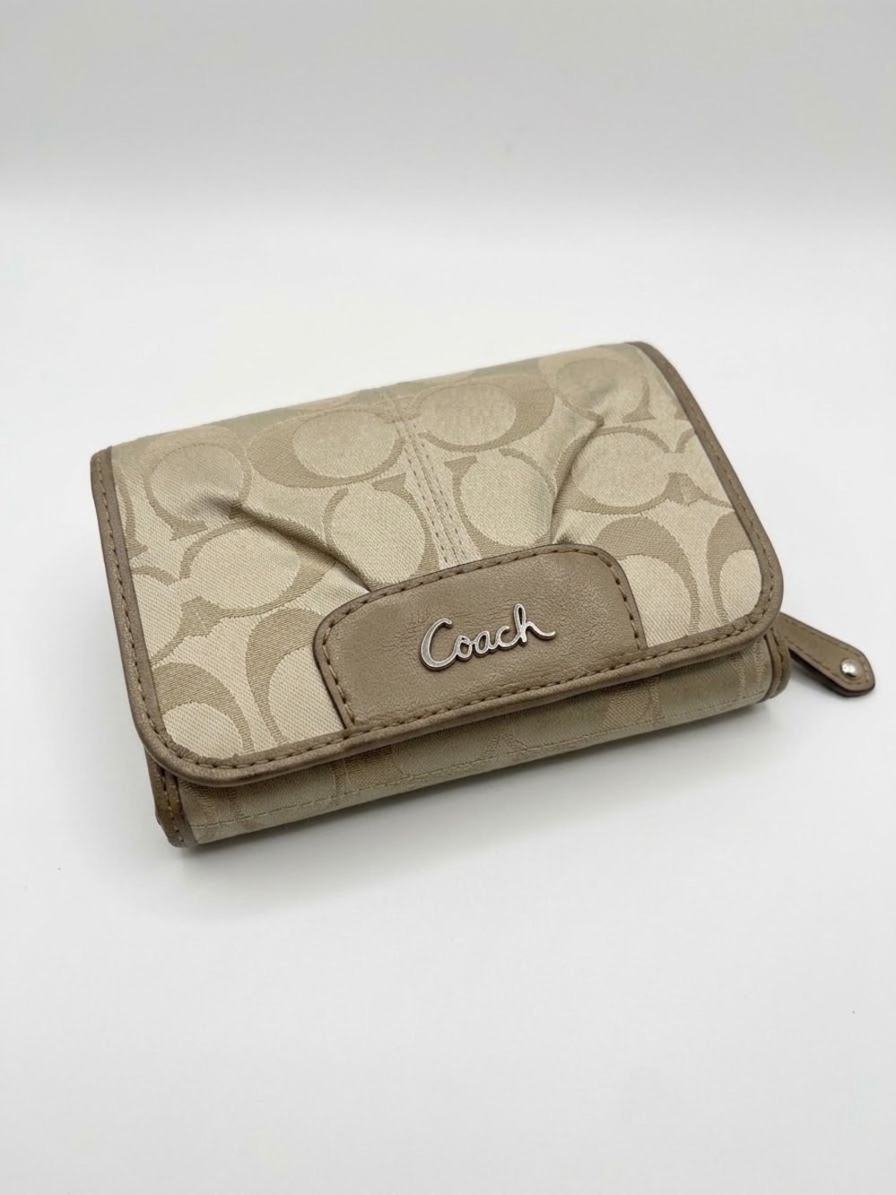 Coach Signature Jacquard Medium Flap Wallet